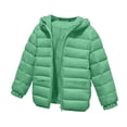 thumbnail image 6 of Unisex Kids Jacket Hooded Padded Coat Full Zip Long Sleeve Warm Winter Outerwear with Zipper Side Pockets for Boys Girls, 6 of 9