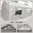 thumbnail image 2 of 10x20 FT Heavy-Duty Portable Carport Garage Tent with Roll-Up Doors & Windows, All-Weather Vehicle & Equipment Shelter, Spacious Storage & Easy Setup Canopy (White), 2 of 6