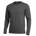 thumbnail image 3 of LIaqionyy Mens Long Sleeve Shirt Crew Neck Soft Casual Basic Tee Shirts Lightweight Solid Color Tees Tops, 3 of 6