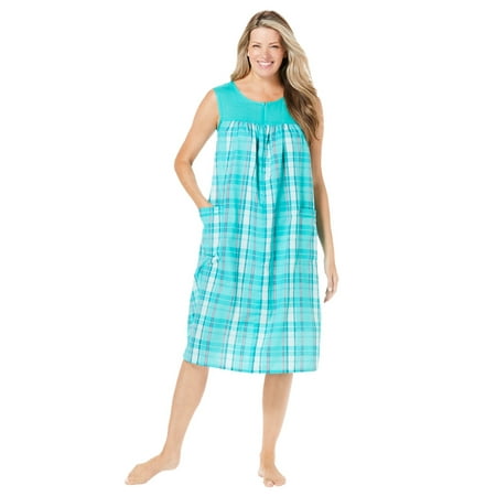 

Dreams & Co. Women s Plus Size Zip Dress or Nightgown Dress Or Nightgown