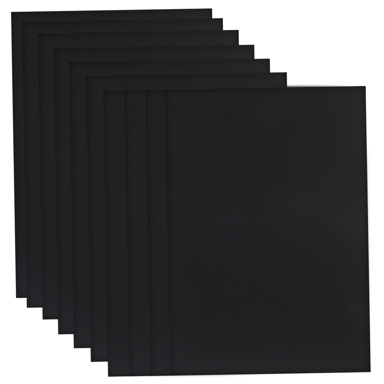 QIFULL Black Cardstock Paper 25Pcs Smooth Surface Rectangular Shape