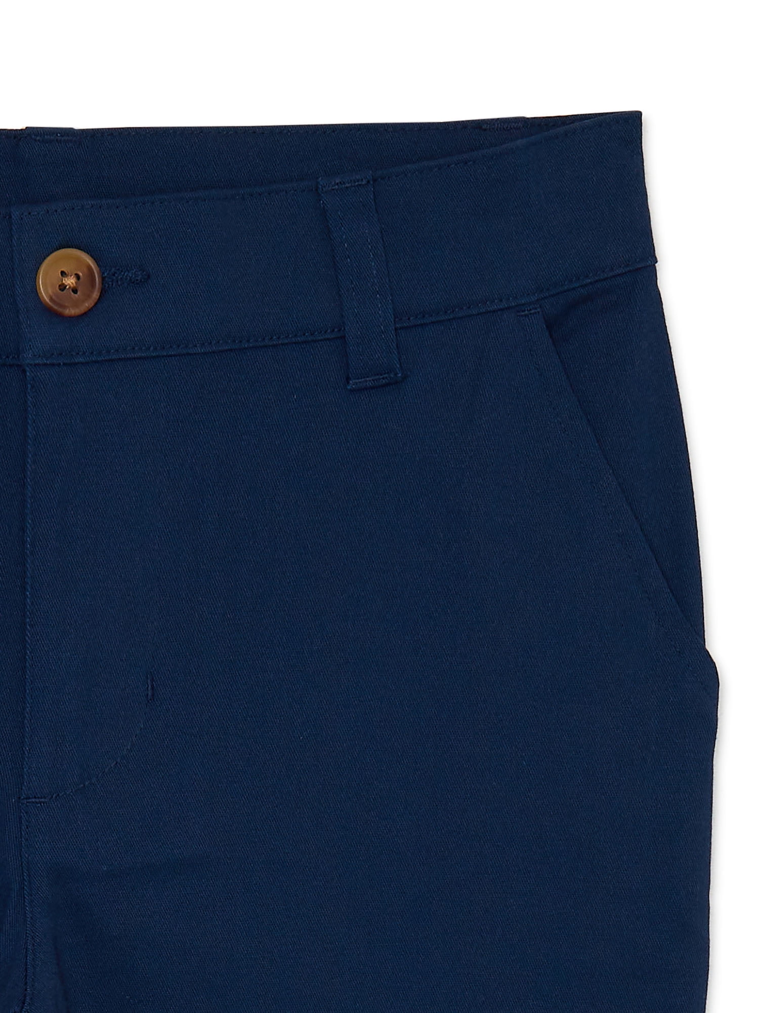 Wonder Nation Boys School Uniform Flat Front Pants, Sizes 4-18, Slim & Husky