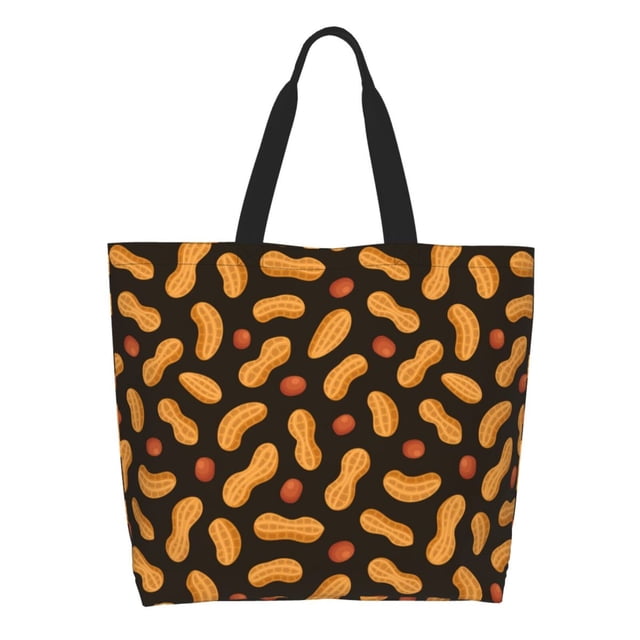 Balery Peanuts5 Bolsa Tote Estilo Estético con Cremalleras, Bolsa de Hombro, Bolsa de Compras Grande y Plegable
