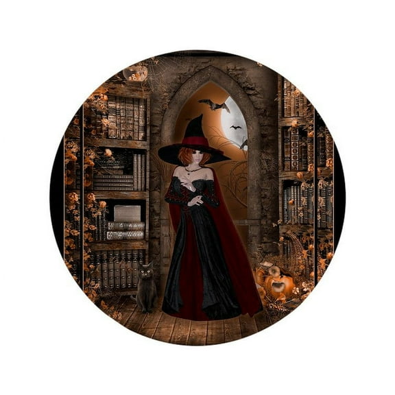 CafePress - Witch In Library 3.5 Button - 3.5" Button