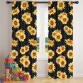 thumbnail image 5 of Blackout Kids Curtains,Black Yellow Sunflower Pattern Childrens Insulated Curtains Set Of 2,Bedroom Essentials,Toddler Room Decor 42"x84", 5 of 5