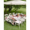 thumbnail image 3 of Outdoor Tablecloth with Umbrella Hole and Zipper, Rustic Christmas Snowman Rectangle Table Cloth 60x120 Inch Waterproof Tablecloth, Xmas Snowflake Elk Tree Balls Picnic Table Cover for Patio Camping, 3 of 7
