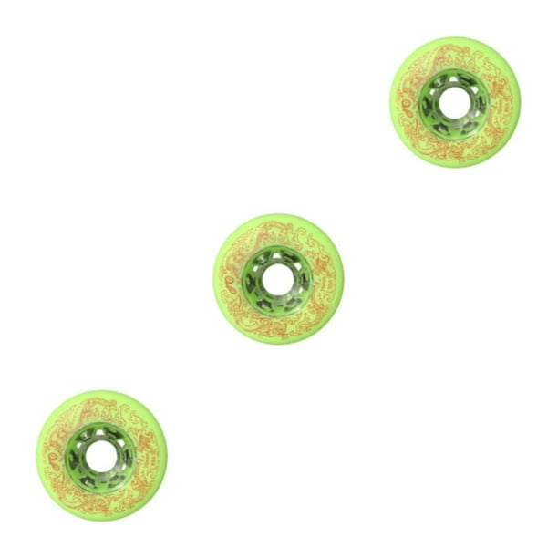 Ruedas de patinaje en línea Toystoory 2 unids/set PU alta densidad verde 76 mm