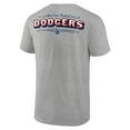 thumbnail image 3 of Men's  Heather Gray Los Angeles Dodgers LA Stripes T-Shirt, 3 of 3