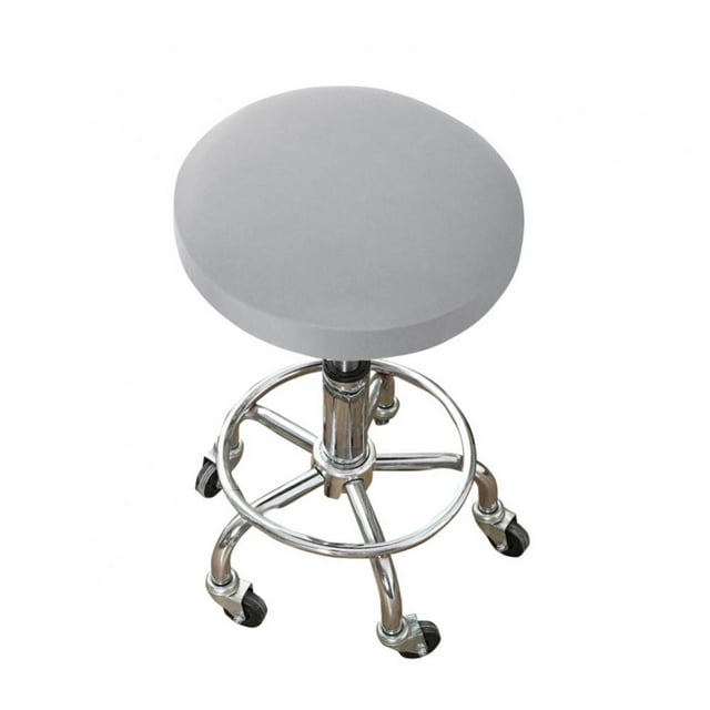 Round Bar Stool Seat Covers Washable Stool Cushion Slipcover Elastic Bar Chair Covers for 12-15 Inch Chair