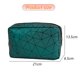 thumbnail image 2 of Bolso geométrico del diamante de la PU de la prenda impermeable del almacenamiento del bolso del lavado de la capacidad grande del viaje del bolso del maquillaje, 2 of 6