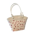 thumbnail image 2 of Cherry Purse Fruit Printed Bucket Tote Shoulder Bag, Cherry Leather Tote Bag, Cute Y2K Shoulder Purse for Women, White Designer Handbag with Top Handle, Fruit Print Clutch Satchel, 2 of 5