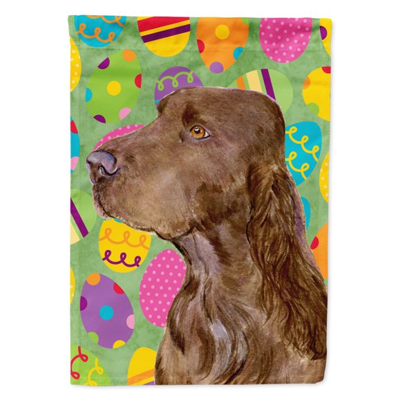 Carolines Treasures SS4870-FLAG-PARENT Field Spaniel Easter Eggtravaganza Flag  multicolor