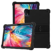FIEWESEY for TCL TAB 10 NXTPAPER 5G 10.4 Inch Tablet Case Silicone Hybrid Cover with Kickstand Kids Friendly Slim Shell Back Protection for TCL TAB 10 NXTPAPER 5G 10.4 Inch Model 9199S Tablet - Black