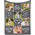thumbnail image 3 of Custom Blanket with Photos for Cat Personalized Picture Throws for Pets Lover Customizable Blanket for Family Couple Pet Pictures 5 Photos with Name Blankets, 3 of 4