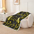 thumbnail image 2 of Geometric Gamepad Sherpa Blanket Gaming Throw Blanket Gamer Fleece Blanket 40"X50" Teen,Black Gold Neon Lights Game Console Fuzzy Blanket, 2 of 6
