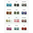 thumbnail image 2 of Bright Silver Plated Rainbow Glitter Stud Earrings New York Glitter Square Studs, 2 of 9