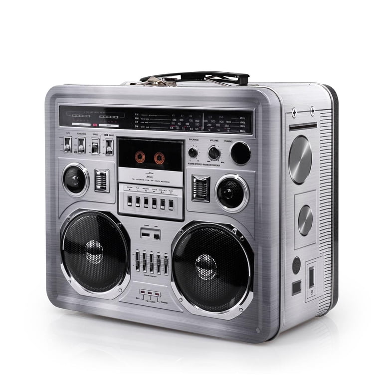 Retro Boombox Radio Lunch TIn - Walmart.com