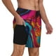 thumbnail image 2 of Balery Colorful Abstract Swirls Bañador para hombre, shorts de playa de secado rápido con entrepierna y forro de compresión-Small, 2 of 6