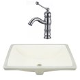 thumbnail image 1 of 20.75-in. W CSA Rectangle Bathroom Undermount Sink Set In Biscuit - Chrome Hardware AI-23081, 1 of 7