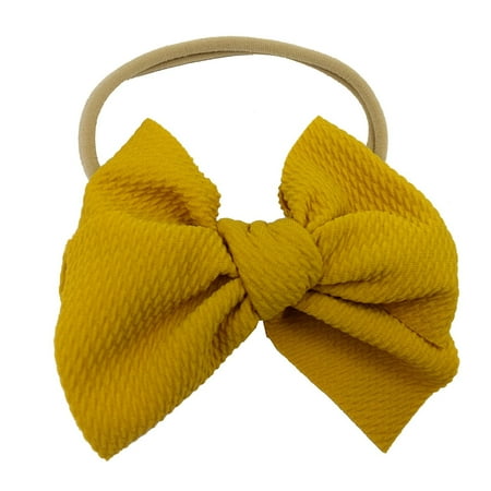 

nsendm Toddler Baby Girls Headband Bowknot Elastic Hair Band For Baby Girl Head Wraps Bows Hairband H One Size