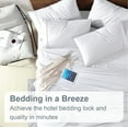 thumbnail image 4 of Swift Home Collection de Literie de Luxe, Ensembles de Draps 4 Pcs en Microfibre Brossée Ultra Douce, Extrêmement Durables - Ajustement Facile - Résistant aux Plis - (Inclut 1 Taie d'Oreiller Bonus), Lit Simple, Blanc, 4 of 4