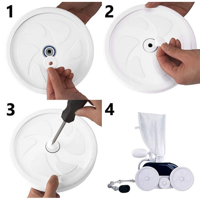 Paquete de 6 tornillos de rueda de repuesto para limpiador de piscinas 180 280 C55 con arandelas adicionales, piezas de repuesto C55 C-55 ZefeiWu 8390615484152
