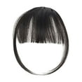 thumbnail image 3 of FSTDelivery Hair Clip in Bangs Wispy Human Hair Bangs Hairpieces for Women, Fringe Neat Faker Bangs with Temples Hairpieces for Party and Daily Wear, Black Hair Extension, 3 of 7