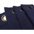 thumbnail image 2 of Kashi Home Solid Color Grommet Blackout Room Curtain Panel, Soft Thermal Insulated Room Darkening Window Drape, 54 x 84 Inch, Tessa Single Panel (Navy), 2 of 5