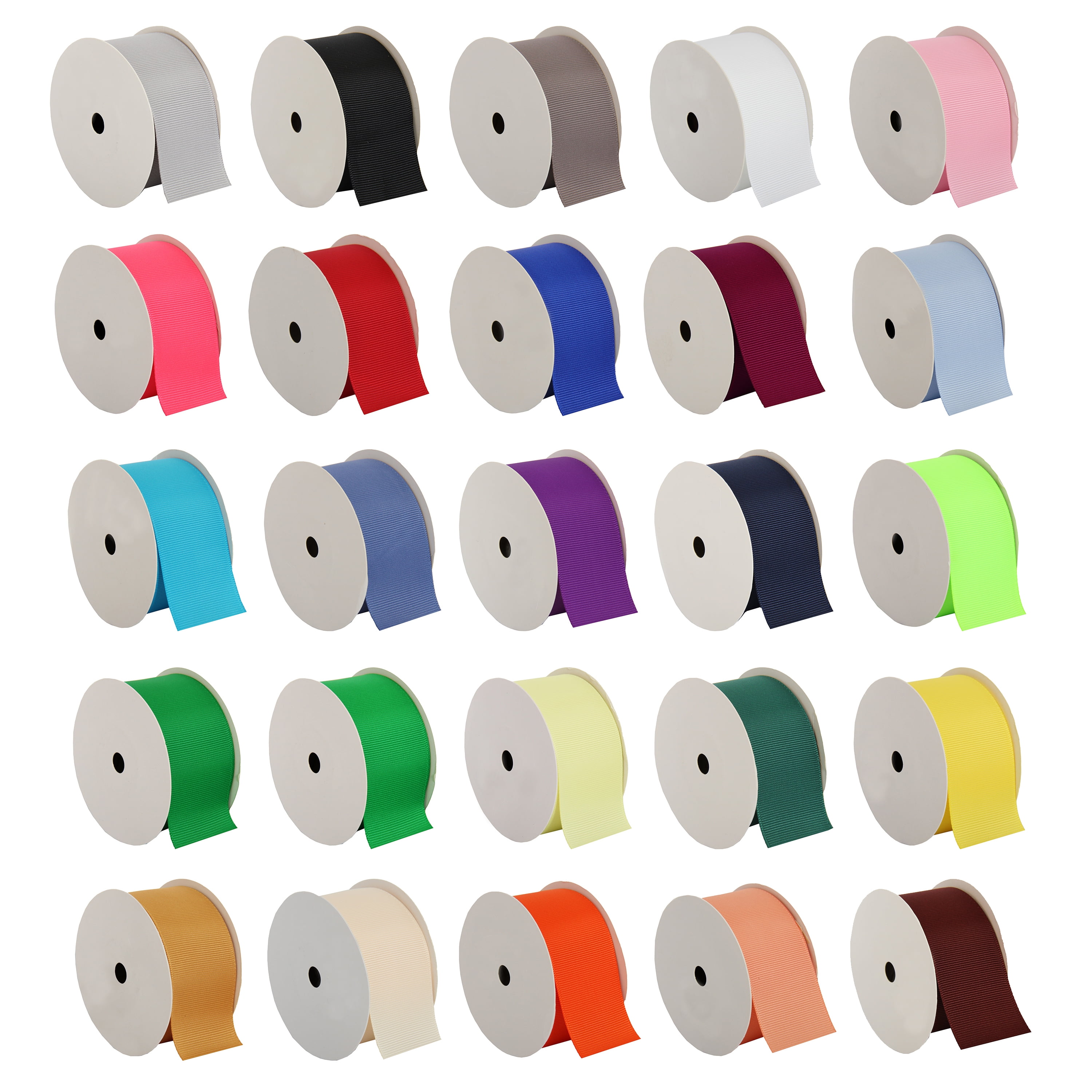6 Pack Threadart Grosgrain Ribbon Rolls - 10 yd rolls - 4 Widths 25 Colors - Solid Colors Ribbed Pattern - For Bows, Decorations, Hair Clips, and More - 1 1/2" (1.5") width - Baby Blue 333
