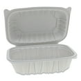 thumbnail image 2 of Earthchoice Vented Microwavable Mfpp Hinged Lid Container, 9 X 6 X 3.1, White, Plastic, 170/carton, 2 of 6