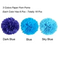 thumbnail image 2 of MINKUROW Tissue Paper Pom Poms,Paper Flower Ball for Birthday Party Wedding Baby Shower Bridal Shower Festival Decorations,18 Pcs-Sky Blue, 2 of 6