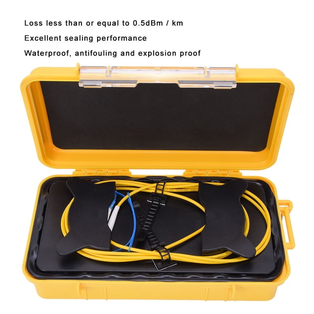 Cable de Lanzamiento OTDR, Caja de Cable de Lanzamiento de fibra óptica de cable de extensión Otdr de 500 m, para conector de construcción de rojo, Zona muerta, Hogar al aire
