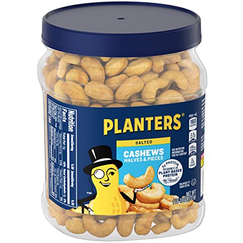 PLANTERS Cashew Halves & Pieces, 26 oz. Resealable Canister Energy