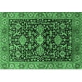 thumbnail image 1 of Ahgly Company Indoor Rectangle Oriental Emerald Green Industrial Area Rugs, 2' x 4', 1 of 4