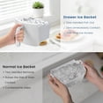 thumbnail image 4 of Bullet Ice Maker, 18Lbs/24H Compact Countertop Ice Machine,Fast 6Pcs Bullet Ice in 8 Mins, Removable Lid Easy to Clean, Self-Cleaning & Low Noise,White, 4 of 7