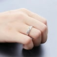 thumbnail image 2 of 3mm*3mm AAA Love Heart White CZ Band 925 Silver Women's Engagement Ring Size 5-9, 2 of 7