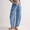 Sky Blue women's pants, variant on Casual Pants for Women with Pockets Elastic Waist Linen Pants Women Travel Vacation Beach Summer Pants Straight Leg Trousers Gray XL