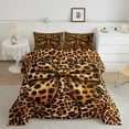 thumbnail image 2 of Castle Fairy Teenagers Cheetah Print Bowknot Full Size Comforter Sets 3-Piece,Animal Leopard Print Bedding Comforter Set,Vintage Old Fashion Lightweight Bedding Sets,Microfiber Bedroom Decor, 2 of 8