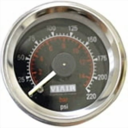 Viair Dual Needle Gauge,Black Face,Illuminated 90080