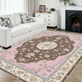 thumbnail image 3 of 1PC Floral Area Rug Partial Carpet, Lightweight Washable Easy-to-Care Carpet Mat Festival Gift, Suitable for Living Room, Bedroom, Dining Room, Office, Balcony, Room Accessories, 3 of 8