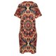 thumbnail image 4 of Vestido de noche para mujer con diseño de mandala y bolsillos sueltos con diseño geométrico azul. Vestidos de baile., 4 of 6
