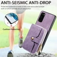 thumbnail image 3 of Allytech Galaxy S21 FE Wallet Case with Crossbody Strap, Vintage PU Leather Large Zipper Pocket Cards Slots Stand Shockproof Wallet Case Cover for Samsung Galaxy S21 FE - Purple, 3 of 9