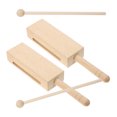 thumbnail image 4 of 2 Ensembles Instruments de Rythme en Bois Instrument de Percussion en Bois avec Maillet, 4 of 9