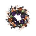 thumbnail image 1 of Guirnalda colgante de rosas artificiales para Halloween, decoración para fiestas, guirnalda gótica redonda de 20 pulgadas para pasillo, resistente y, 1 of 8