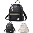 thumbnail image 2 of Women Mini Backpack Fashion Simple Flower Casual Daypack Faux Leather Backpack, 2 of 10