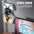 thumbnail image 4 of Universal Acrylic Game Controller Wall Hanger, Dual Gamepad & Headphone Hanger Holder Stand, Wall Mount Organizer for Xbox PS5 PS4 Switch Gaming Controllers & Accessories, 4 of 7