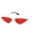 Golden Frame Red Film, variant on Adults Vintage Cat Eye Sunglasses with Metal Frame Triangle Ocean Piece Design AC Lenses Full Frame Non Polarized Fashion Eyewear for Women and Men