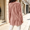 thumbnail image 6 of Fesfesfes Women's Casual Velour Open Front Long Cardigan Duster Coat Long Sleeve Solid Color Elegant Top Outwear for Fall Winter Christmas Holiday Daily Wear, 6 of 8