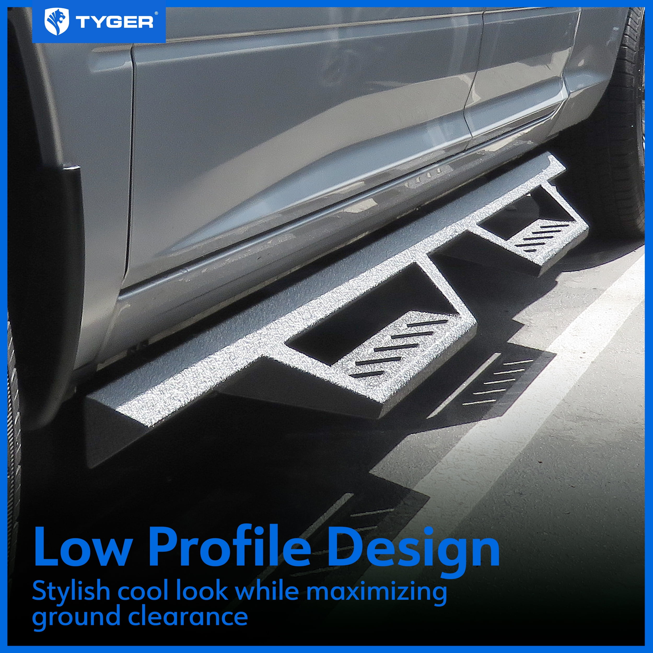 Tyger Auto LanderX Running Board Compatible with 2009-2018 Dodge Ram 1500; 2019-2024 Classic | Quad Cab | TG-LX3D82478 | Drop Step Side Step Rail Nerf Bars