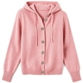 thumbnail image 6 of Azrian Women’s Button Down Hooded Knit Cardigan, Fall Winter Casual Knit OuterwearSizes S-3XL, 6 of 6